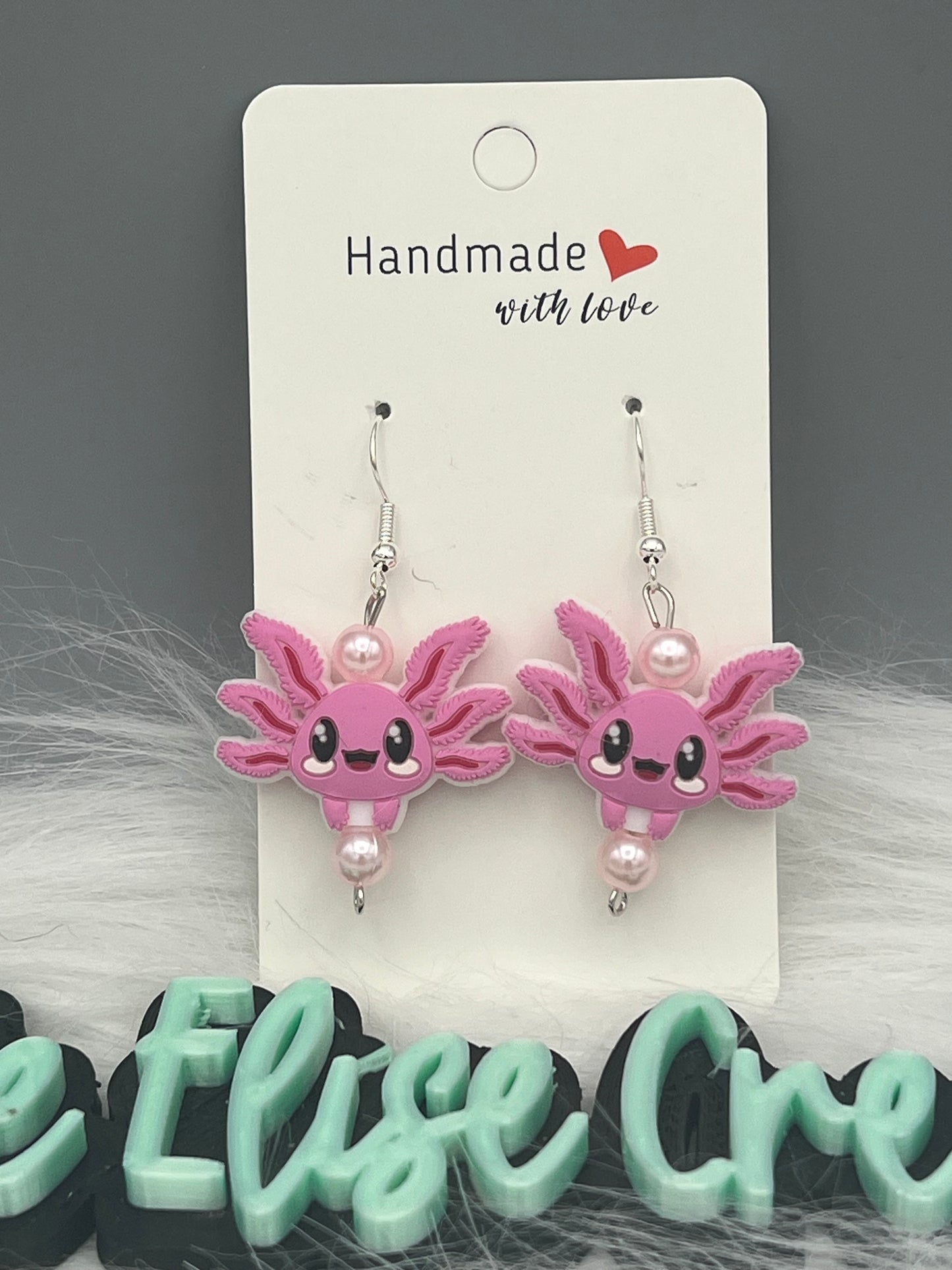 Axolotl earrings