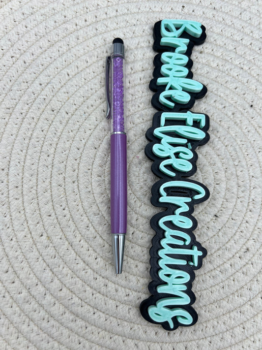 Glitter filled pen